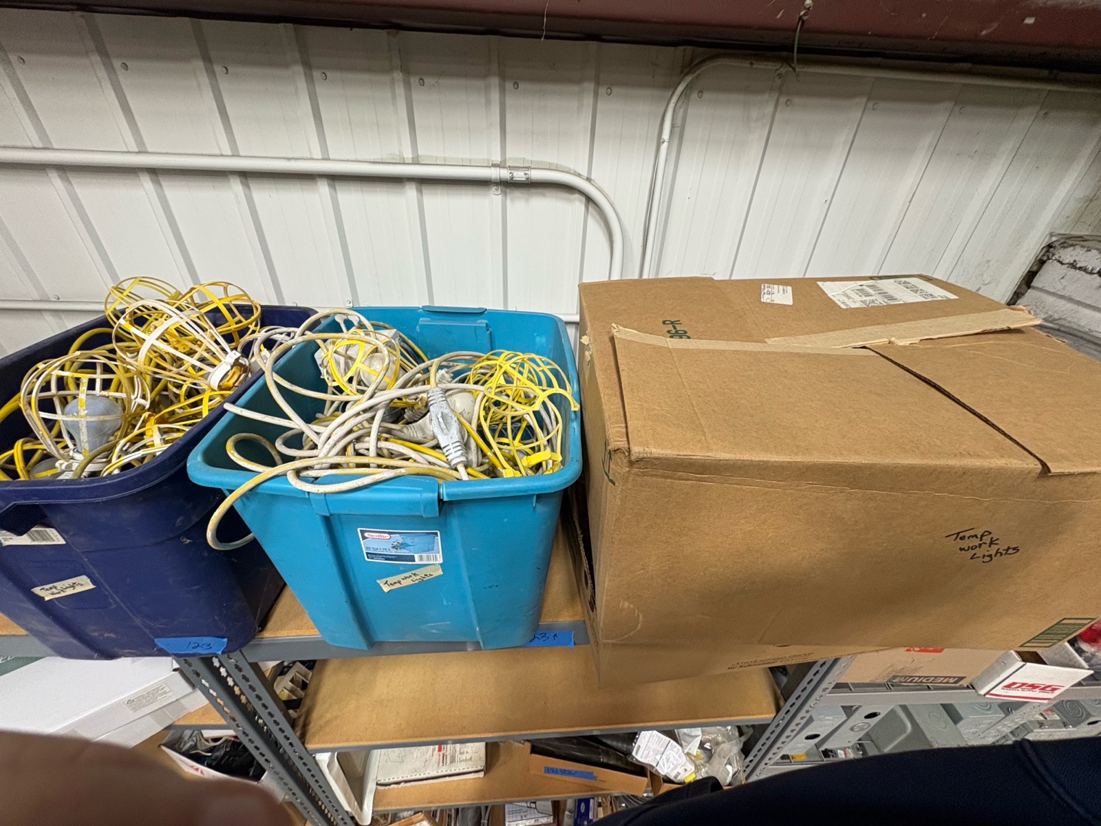 Temporary work lights