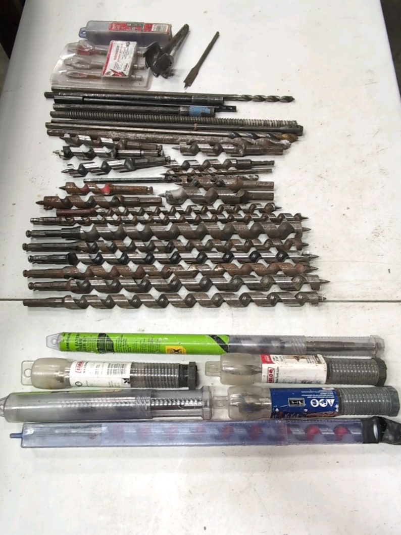 (35) Drill auger bits Milwaukee, Greenlee, Diablo