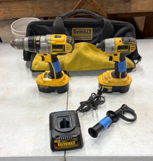 Dewalt Cordless Hammer drill, Cordless Impact driver, Charger