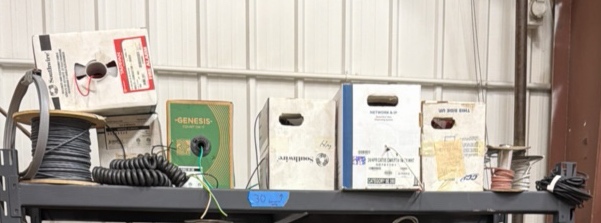 Spools or boxes of cablewire