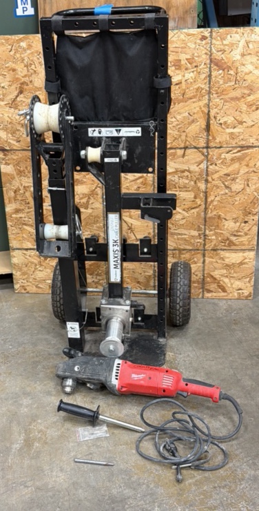 Southwire MAXIS 3K cable puller w Milwaukee Super Hawg 1680-20