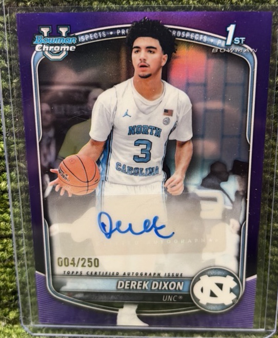 2025 Bowman Chrome University Derek Dixon Purple Auto 250 #CPA-DD