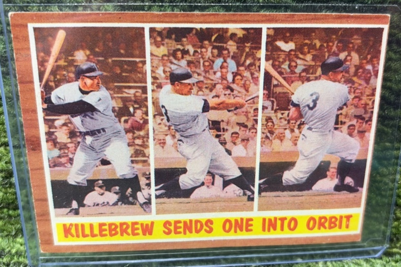 1962 Topps #316 Killebrew Sends One Into Orbit Minnesota Twins HOF