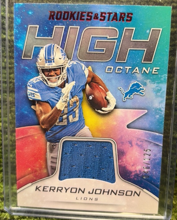 KERRYON JOHNSON 2019 PANINI R&S HIGH OCTANE LIONS ROOKIE JERSEY PATCH RELIC 125