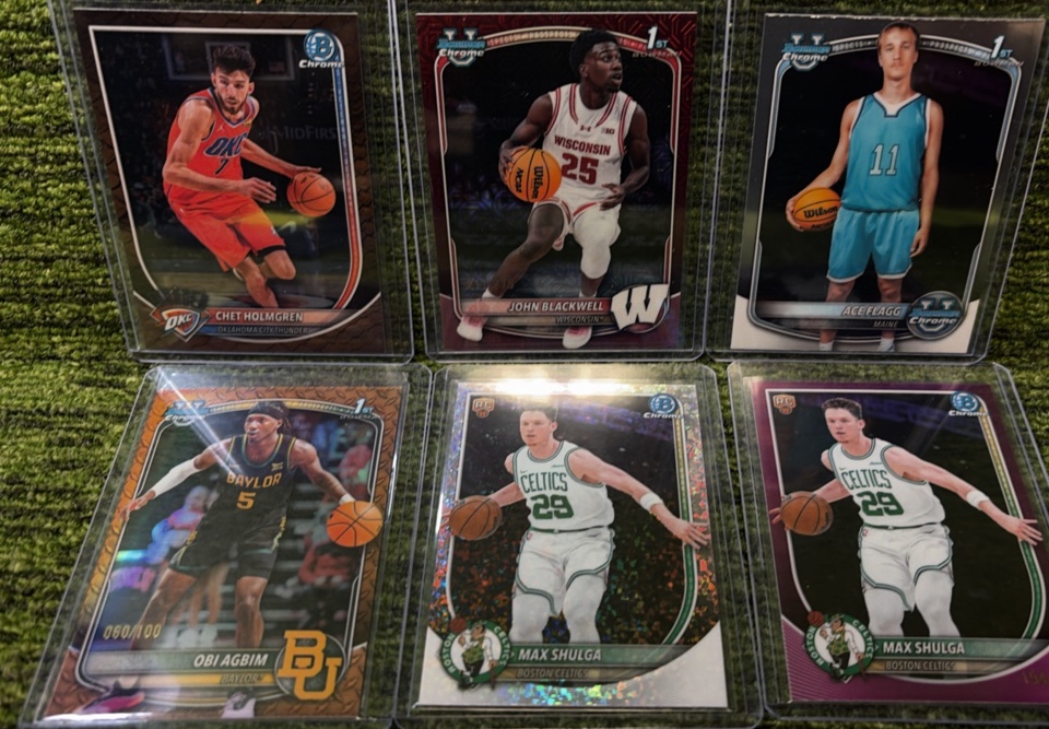 2025-26 Bowman Chrome & Parallels & Numbered LOT of Six Cards  STARS & UPCOMING