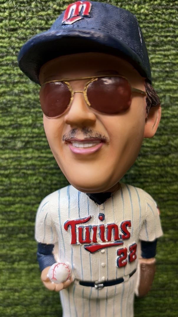 Keith Atherton in Glasses 1987 World Series Champions Bobble Head Minnesota Twins