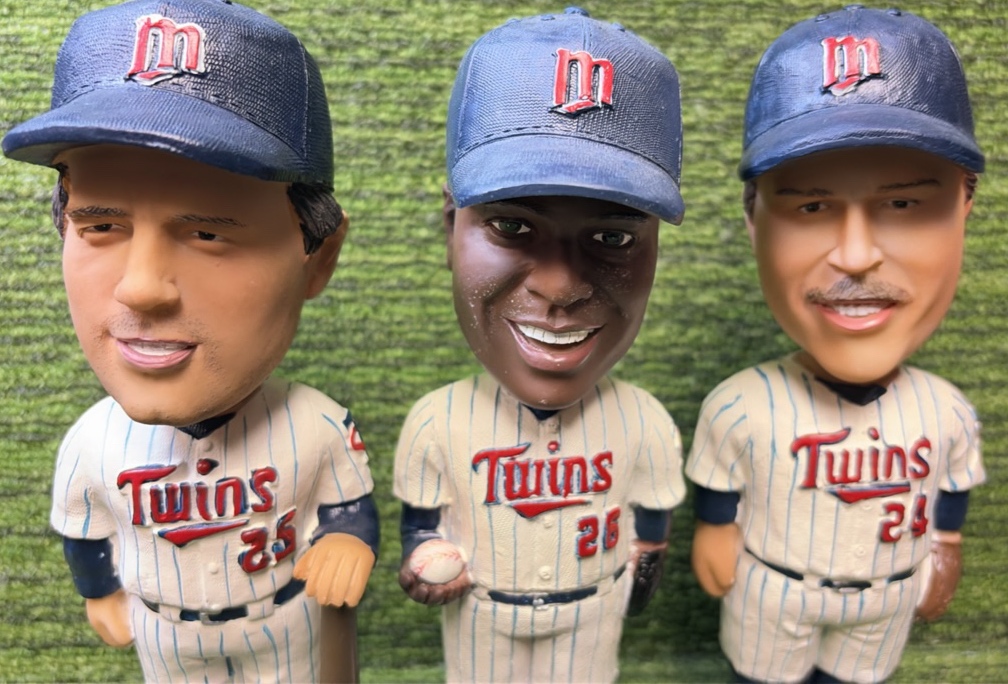 Randy Bush, Al Newman, Tom Tom Brunansky 1987 World Series Edition BOBBLE HEADS Lot of 3  Minnesota Twins