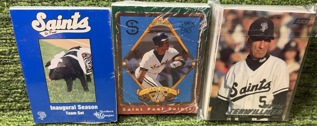 Saint Paul Saints Lot of Three Sets w Inaugural Season & Darryl Strawberry 