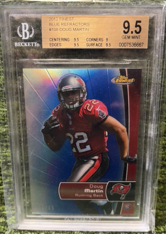 2012 Finest Doug Martin Rookie #108 BGS 9.5 Rookie RC Tampa Bay BUCS