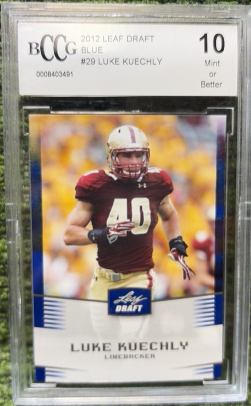 Luke Kuechly 2012 Leaf Draft Blue SP #29 Rookie RC BCCG 10 Mint Panthers