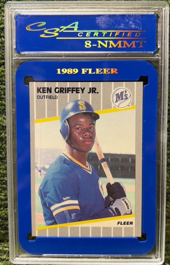 1989 Fleer Ken Griffey Jr CSA Grade 8 Seattle Mariners Iconic Card