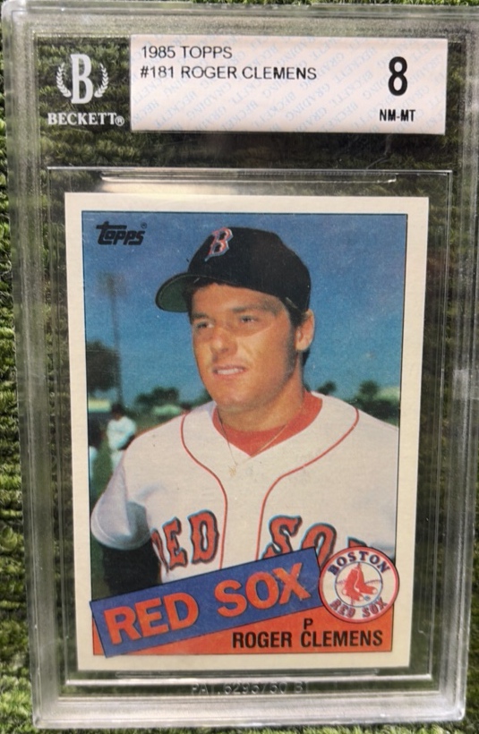 1985 Topps No. 181 Roger Clemens  Beckett BGS 8 (Boston Red Sox) RC