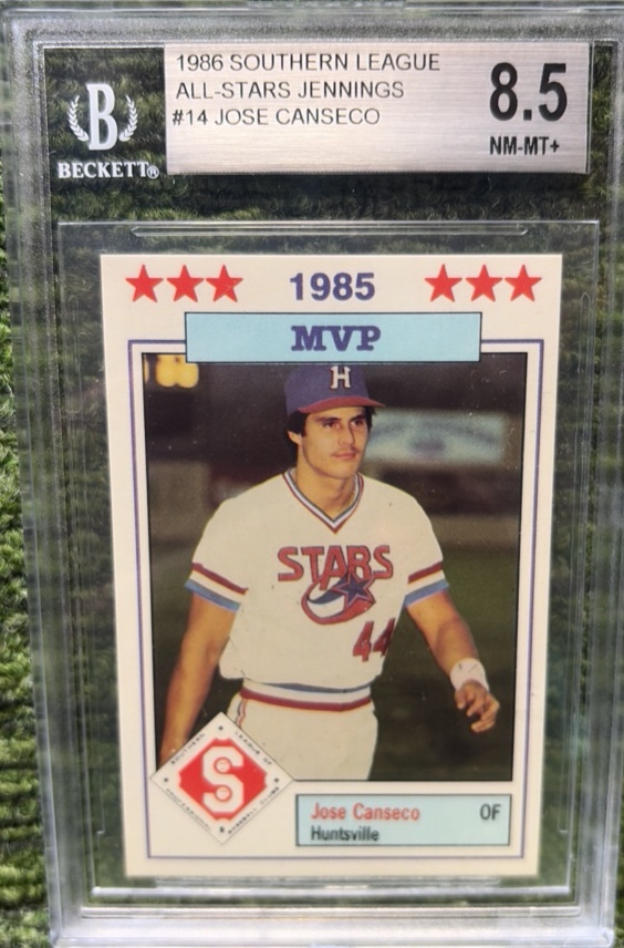 1986 Donn Jennings Jose Canseco Southern League All-Stars #14  8.5