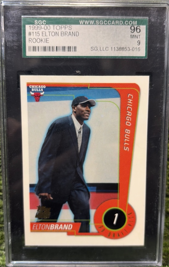 1999 Graded Elton Brand Topps card #115 (#109m) Chicago Bulls