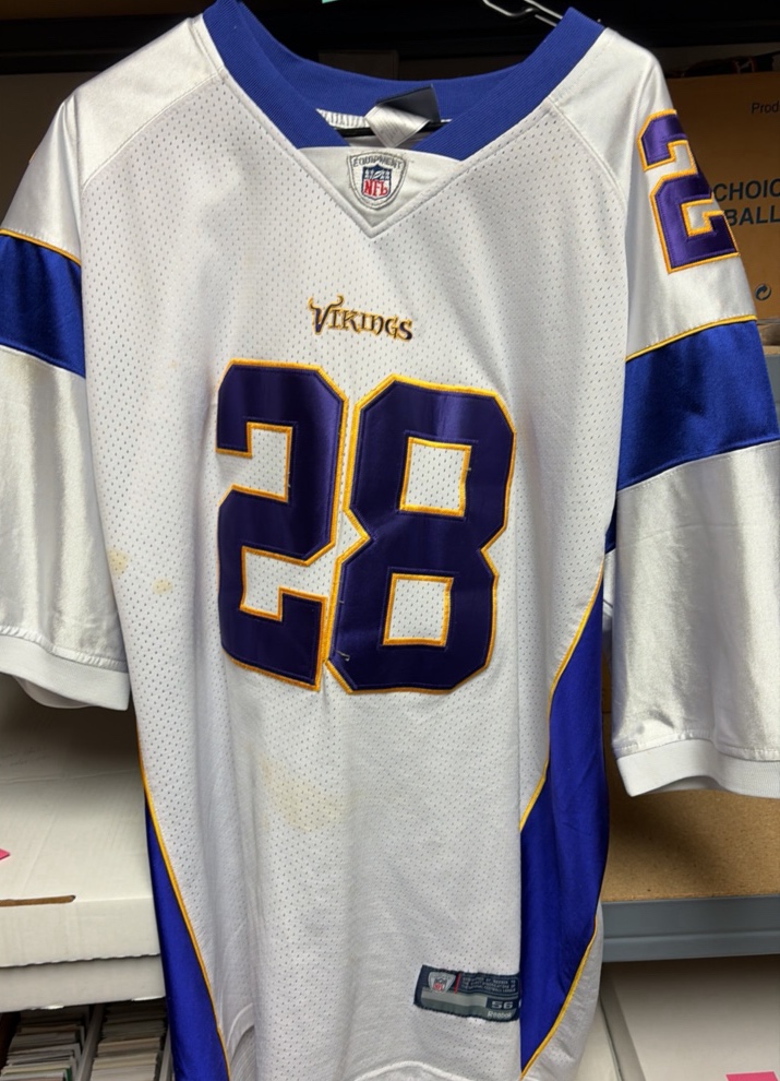 Adrian Peterson #28 Reebok Minnesota Vikings Home White Jersey XL Size 56