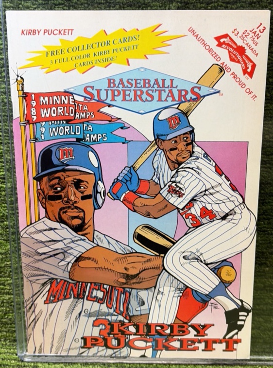 Baseball Superstars Kirby Puckett Revolutionary Comics #13 NM  includes 3 CARDS