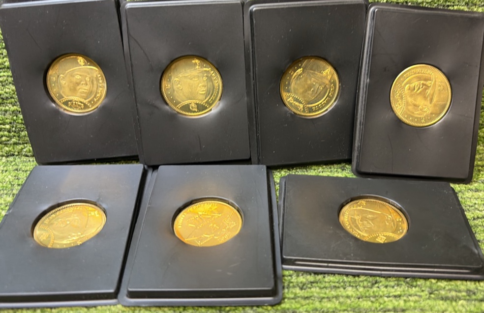 1997 Pinnacle Mint Collection Bronze Coin LOT OF 7 MLB