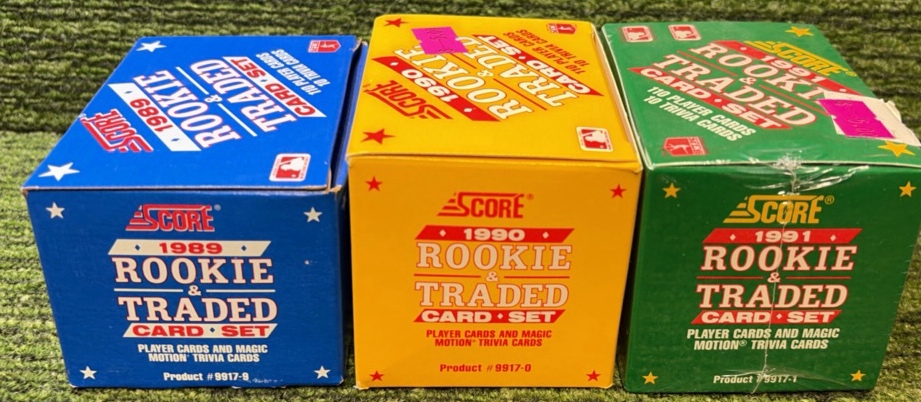 1989-1991 Score Baseball Rookie & Traded Sets Lot of 3 Sets