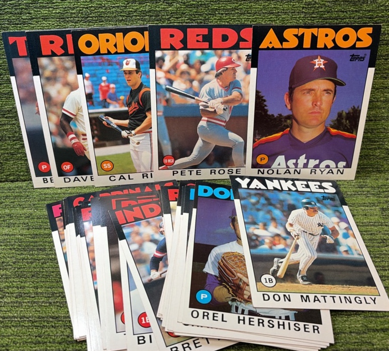 1986 Topps Baseball Star Lot of 20 OVERSIZED Cards    HOF  RYAN, RIPKEN, ROSE  Jumbo Cards