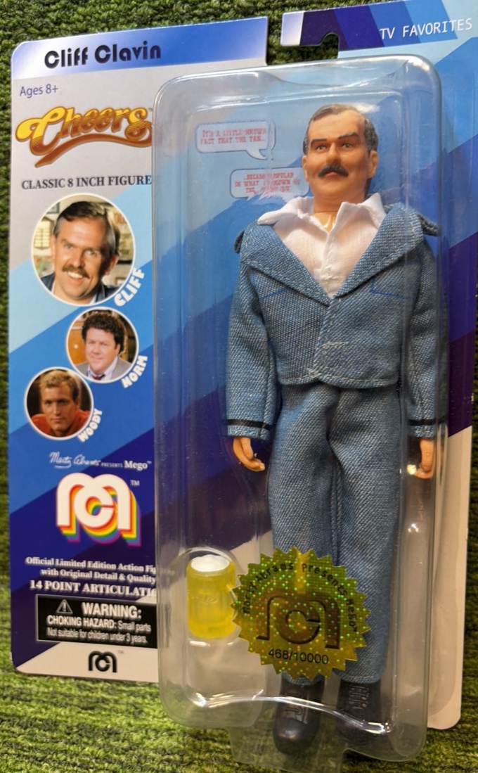 Mego TV Favorites Cheers Cliff Clavin Classic 8 Articulated Figure New