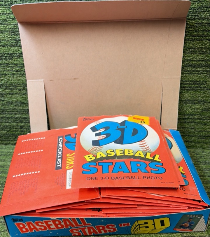 Topps 1986 3-D Baseball Stars Sealed Packs w Open Box MLB