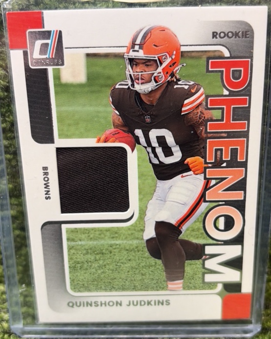 2025 Panini Donruss Rookie Phenom Quinshon Judkins RC Patch Cleveland Browns