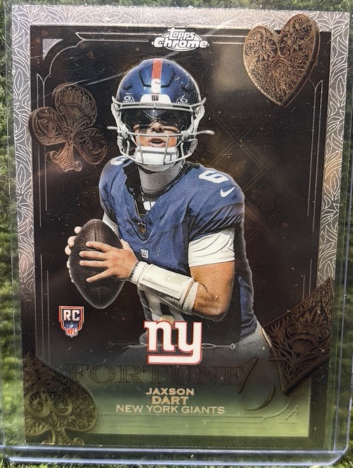 2025 Topps Chrome Jaxson Dart Fortune 15 Rookie Insert #F15-23 New York Giants