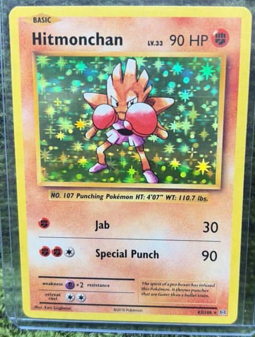 Hitmonchan 62108 Holo Rare XY Evolutions Pokemon Card