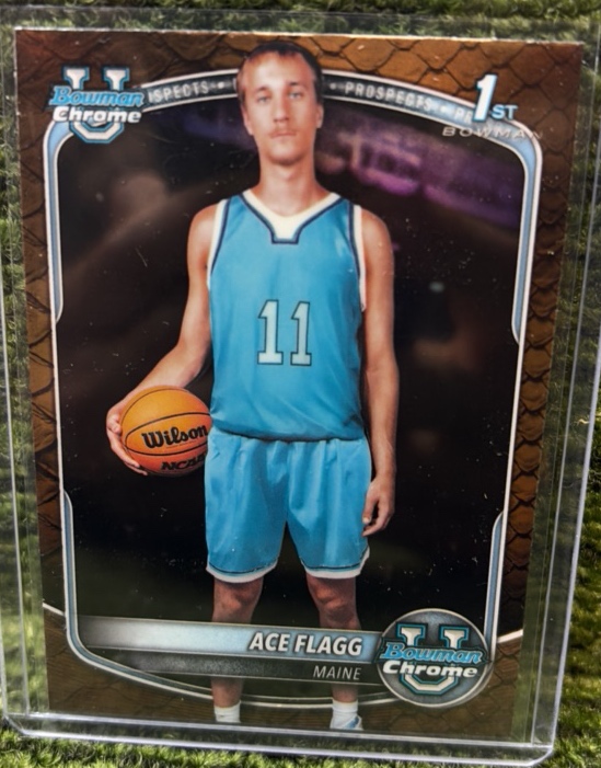Ace Flagg 2025-26 Bowman Chrome #BCP-91 Reptilian Refractor RC Maine