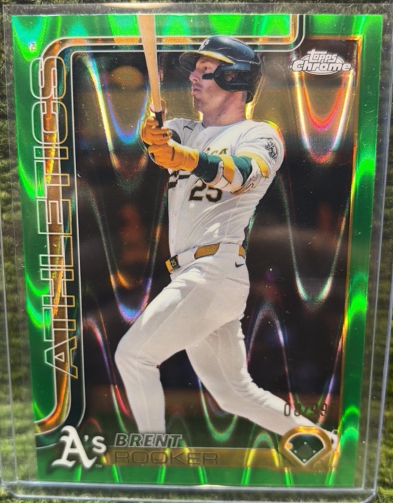2025 Topps Series 1 Brent Rooker Green Spring Training Green Foilboard 899