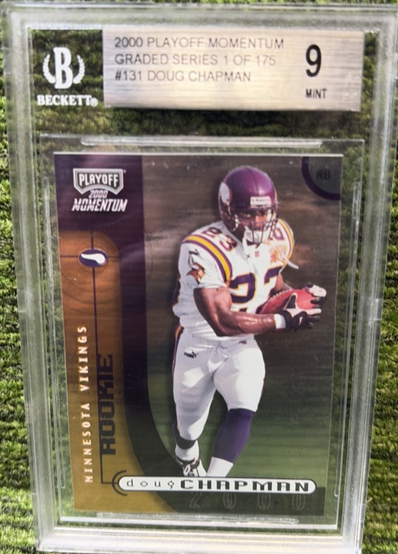 2000 Playoff Momentum #131 Doug Chapman BGS 9 #750 Minnesota Vikings
