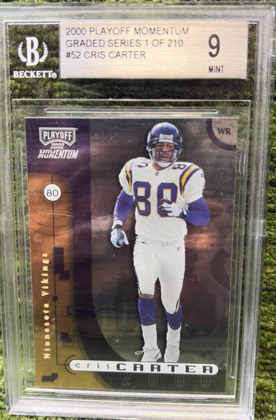 GRADED #52 CRIS CARTER Football 2000 Playoff Momentum 1 of 210 Minnesota Vikings