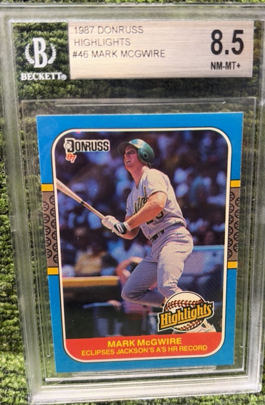 BCCG 1987 Donruss Highlights #46 Mark McGwire Oakland Athletics Baseball