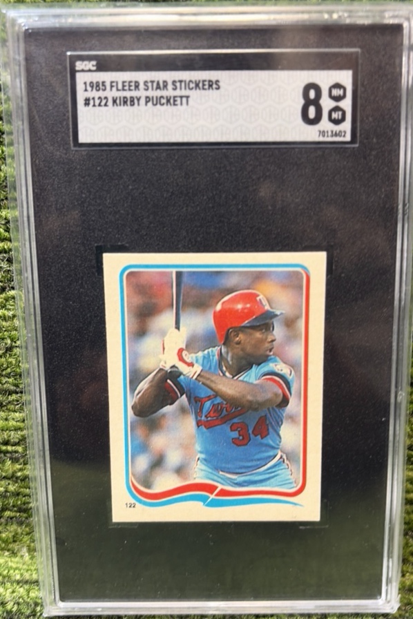 1985 Fleer Star Stickers #122 Kirby Puckett Twins RCRookie SGC 8 Minnesota Twins