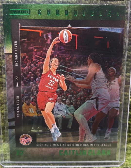 2025 Panini Caitlin Clark Chronicles - Dishing Dimes #11 - Green Holo