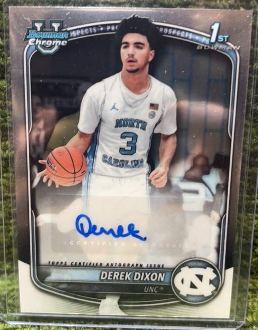 Topps 2025-26 Bowman University Chrome Autograph Derek Dixon #CPA-DD NCAA Card