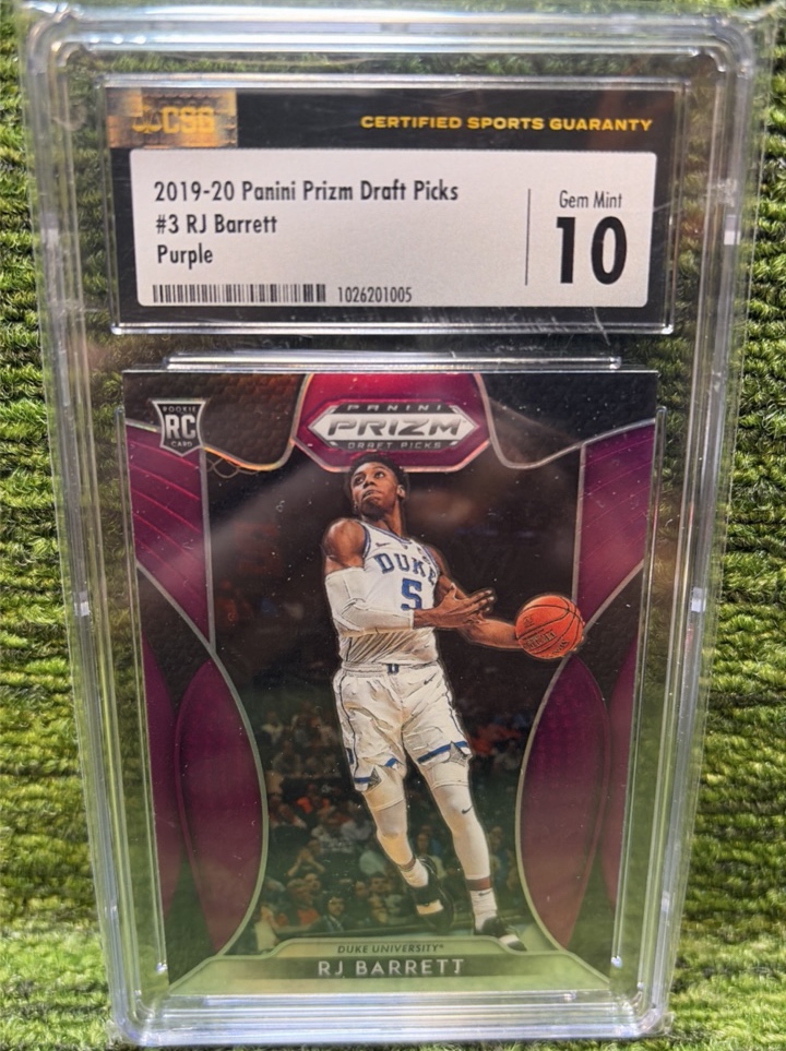 RJ BARRETT 2019-20 Prizm Draft Picks DP Purple Rookie RC Card #3