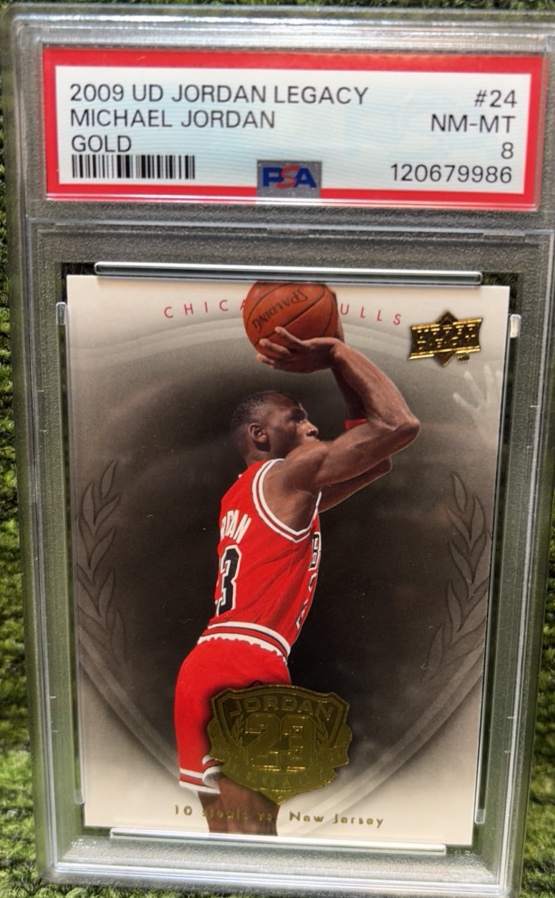 Michael Jordan PSA 8 Gold 2009 Upper Deck Jordan Legacy #24 Bulls