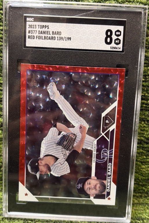 2023 Yopps Daniel Bard Red Foilboard 138199 Colorado Rockies