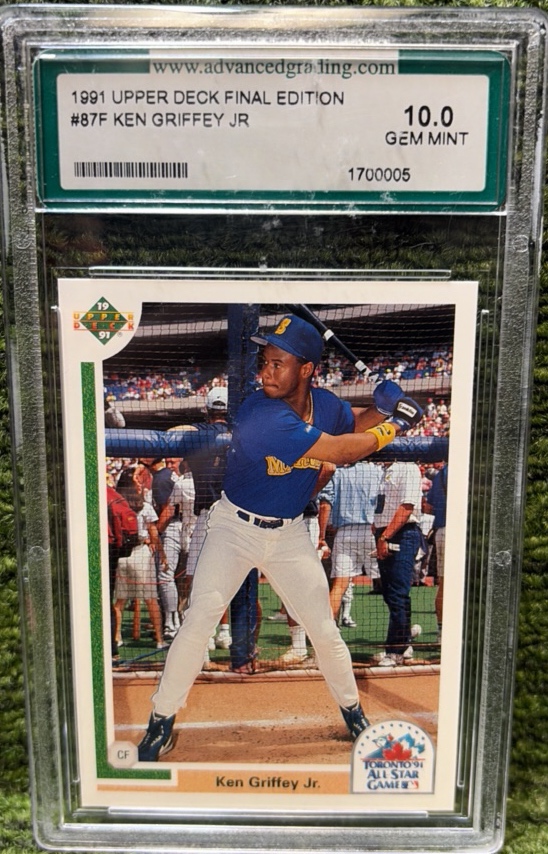 1991 Upper Deck Final Edition #87F Ken Griffey Jr. graded 10 Gem Mint