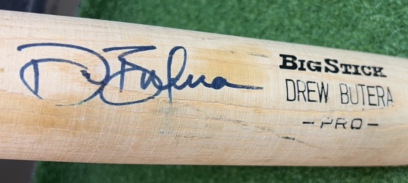 Drew Butera Game Bat Autographed  Minnesota Twins  -BIG STICK PRO