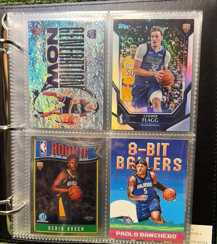 MIXED MODERN BASKETBALL CARD BINDER- COOPER, ANTMAN, SOPHIE, & MORE