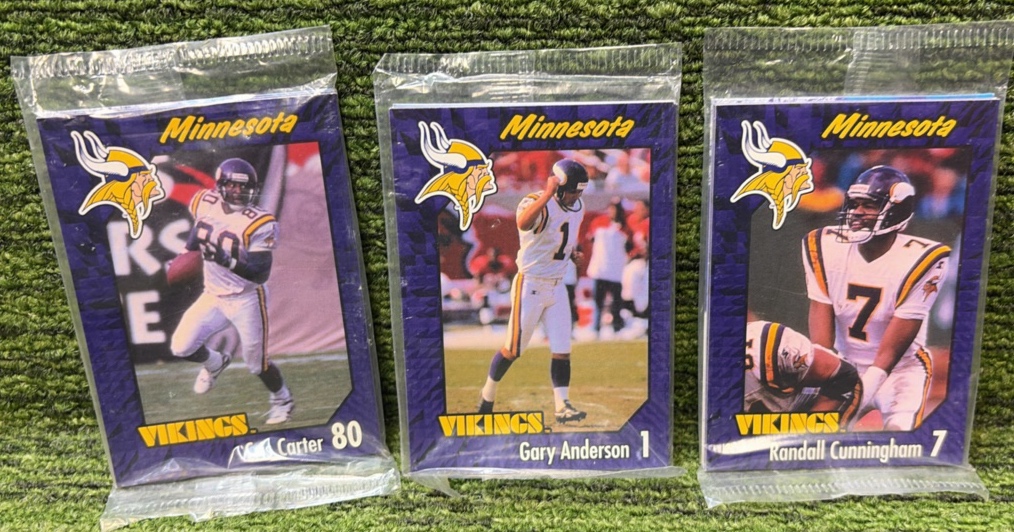 1999 Burger King Minnesota Vikings & CRIS CARTER #1 Lot of 3 Sets
