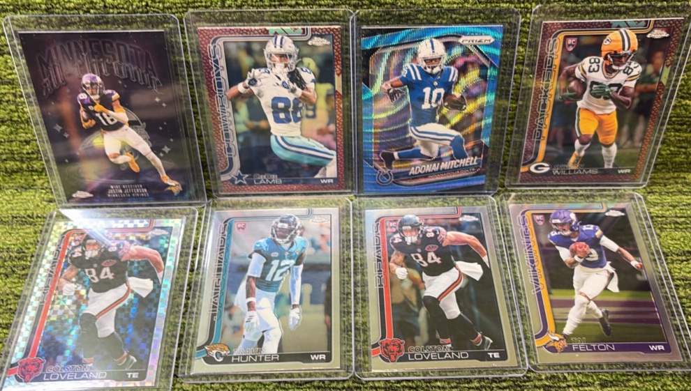 Mixed Modern NFL Receiver LOT- STARS, INSERTS, NUMBERED, & More (8)