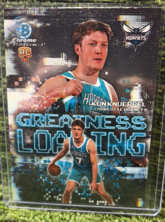 Kon Knueppel 2025 B owman Chrome Greatness Loading Rookie Hornets GL-4