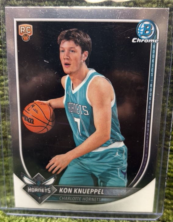 2025-26 BOWMAN CHROME KON KNUEPPEL ROOKIE SP #BCV-4 CHARLOTTE HORNETS