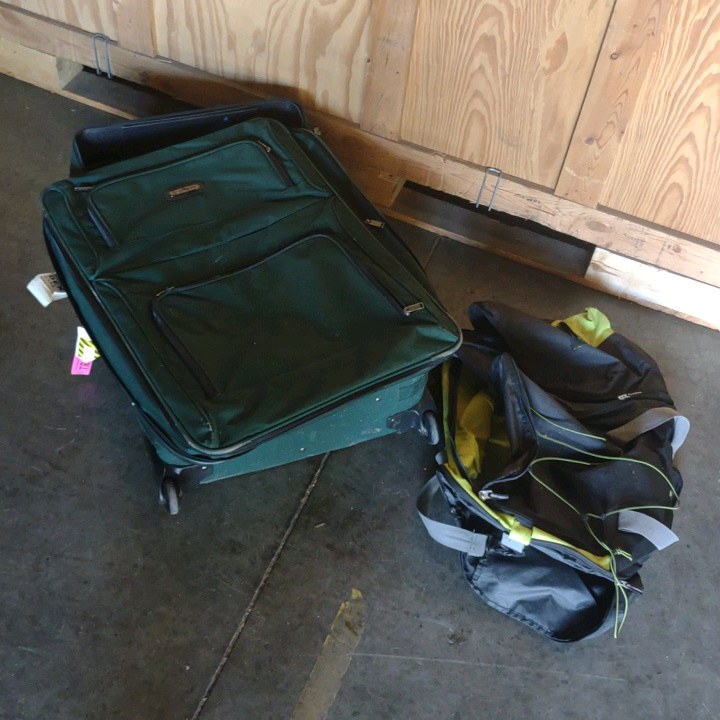 suitcase and bag