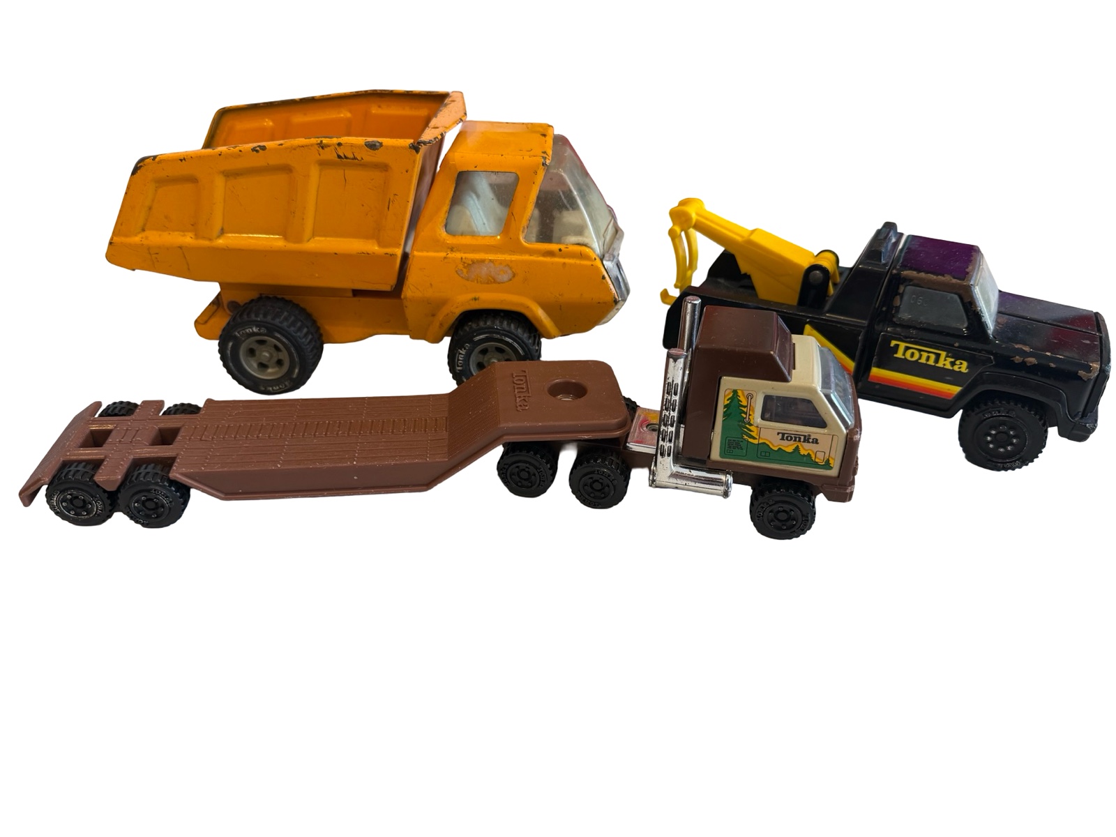 Three Small Vintage Tonka Trucks