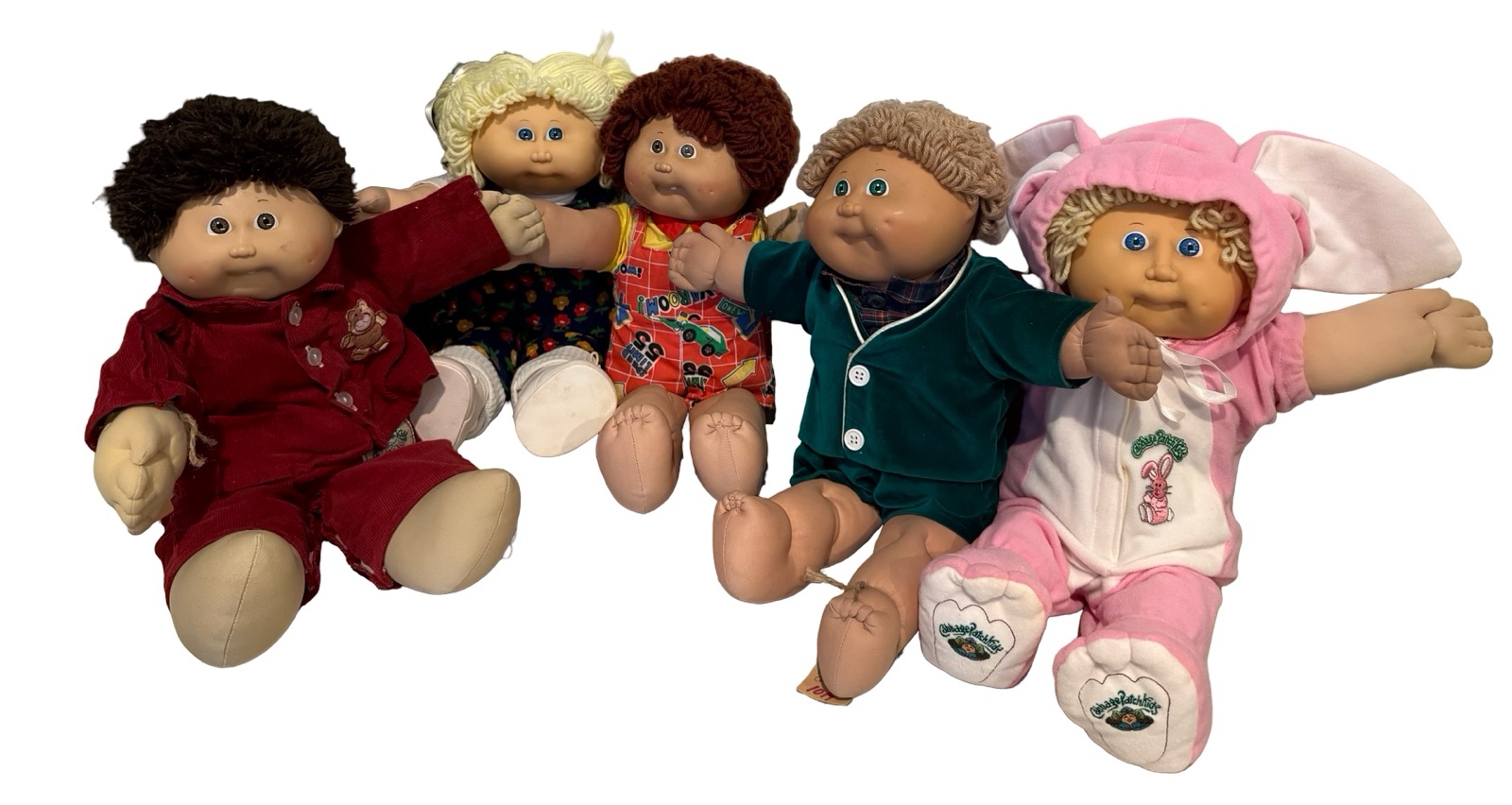 Set of Five Vintage Cabbage Patch Dolls