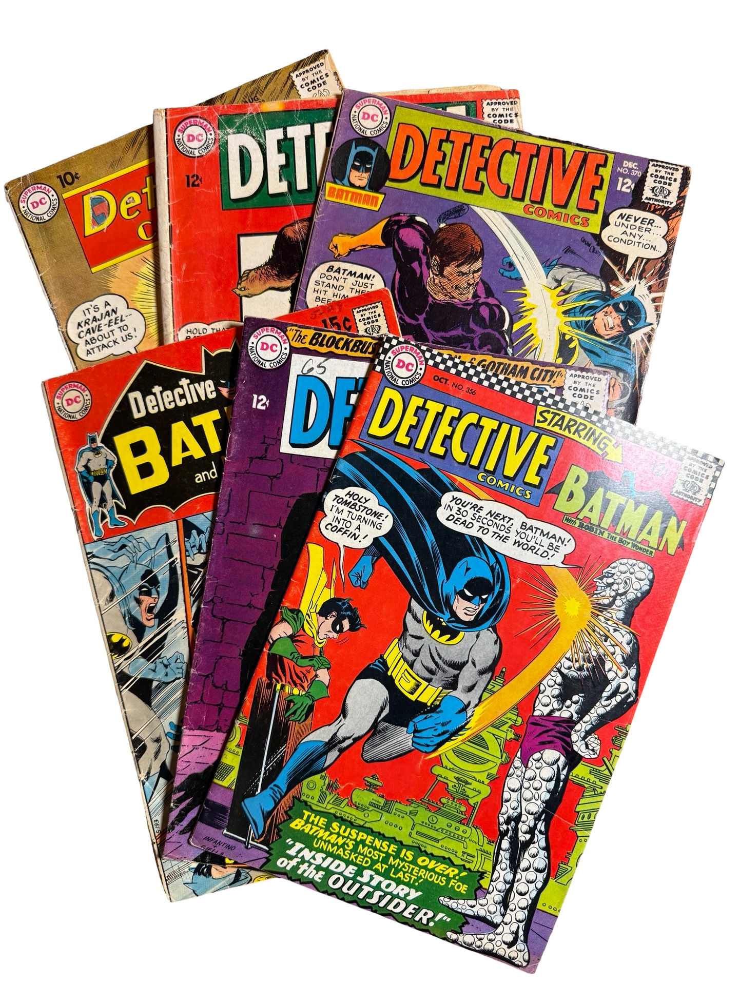 Detective Comics #282, #339, #345, #356, #370, #389 - DC Comics